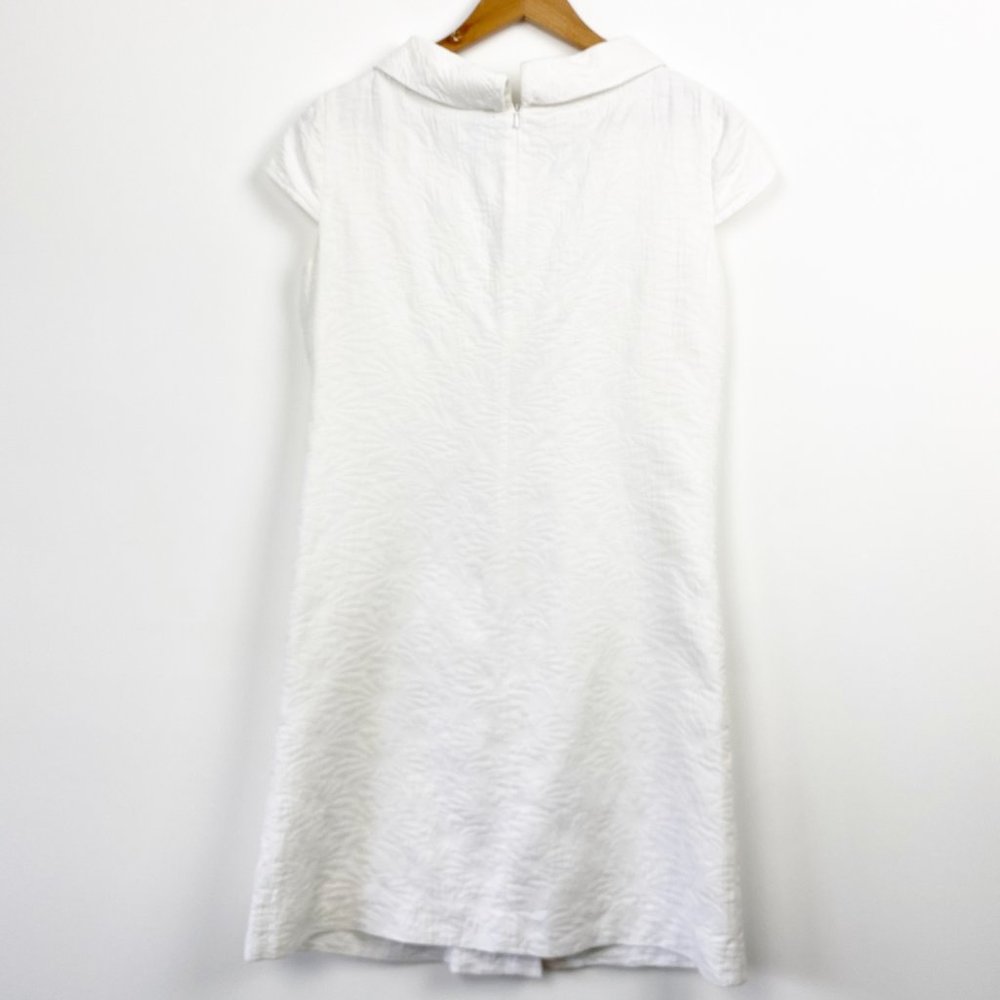 ETCETERA White Pleated Collared Dress Size 6 - Picture 4 of 9